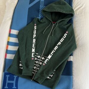 Rare Vintage 2017 Independent Truck Co Supreme Dark Green Zip-Up Hoodie